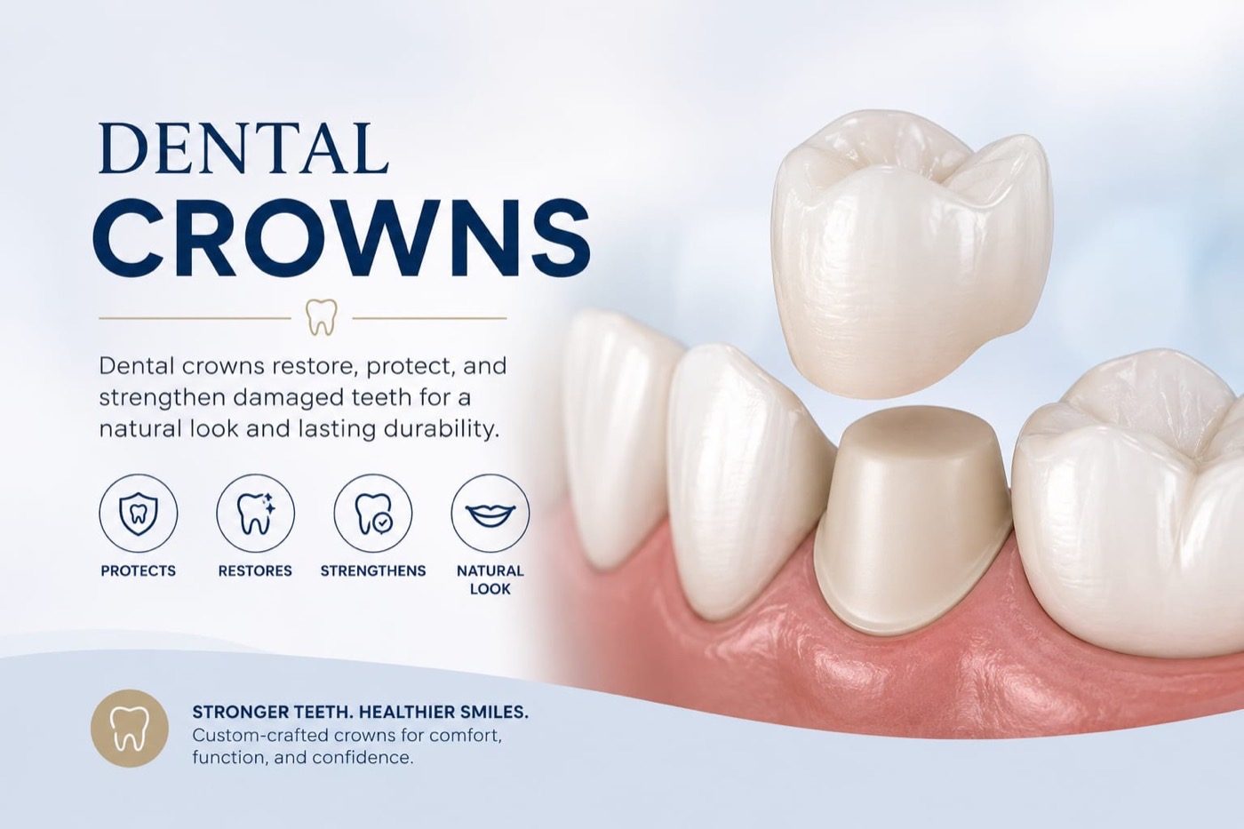 Dental crowns: protect, restore and strengthen damaged teeth